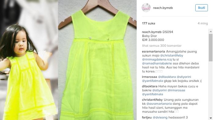 Nia Bakrie Jual Baju Bekas Putrinya Netizen Baju Dekil 