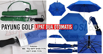 Payung Golf Lipat Silver Otomatis, payung golf lipat 2, Payung Golf Lipat Otomatis yang dapat di sablon logo perusahaan anda