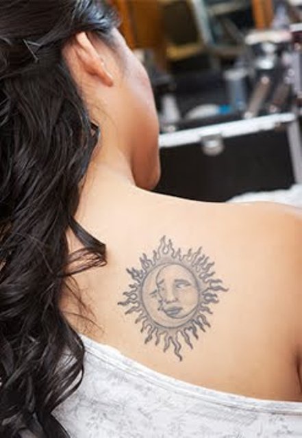 Completely whimsical Tribal tattoo sun is a tad attractive one as and when