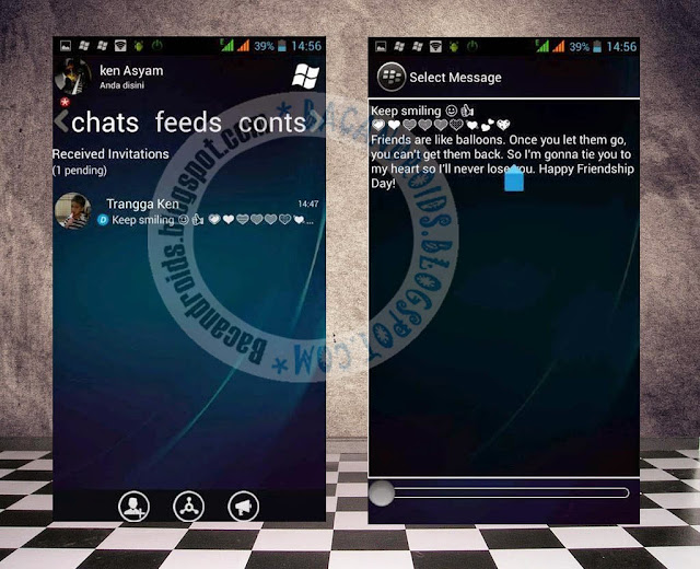 download BBM Mod Transparant  Message Selector Terbaru