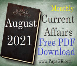 August 2021 current affairs PDF download