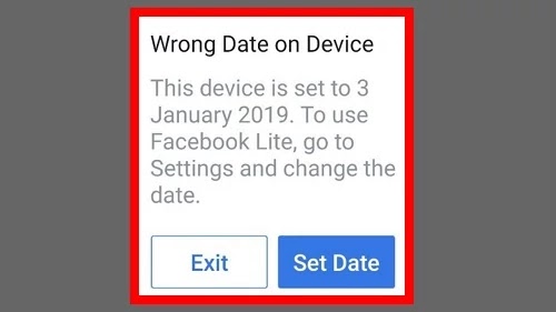 How To Fix Facebook or Facebook Lite Wrong Date On Device Problem Solved in Android