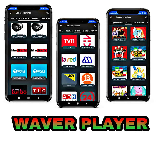 WAVER PLAYER MEJOR APLICACIÓN PARA VER CANALES DE TELEVISIÓN GRATIS