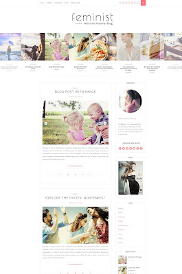 feminist girly blogger template