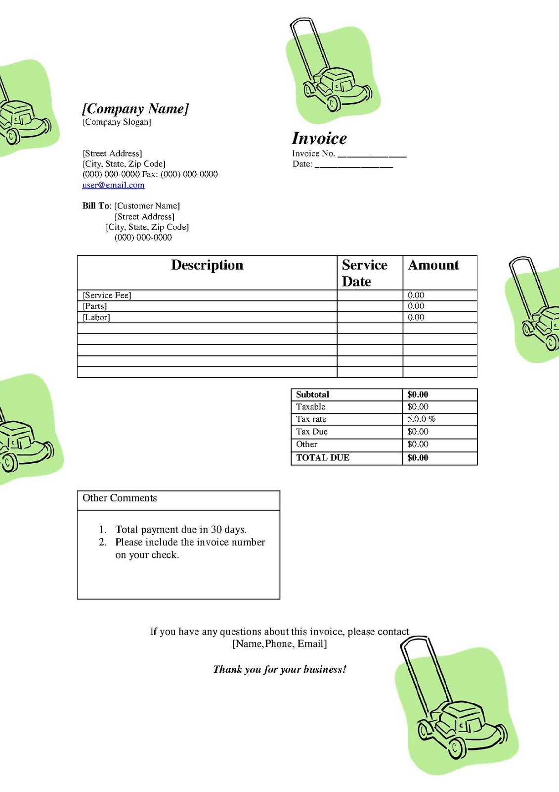 Free Invoice Templates - Free Invoice Generator Online Invoices