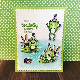 Sunny Studio Stamps: Froggy Friends Frog Birthday Card by Kine