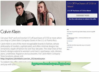 Free Printable Calvin Klein Coupons