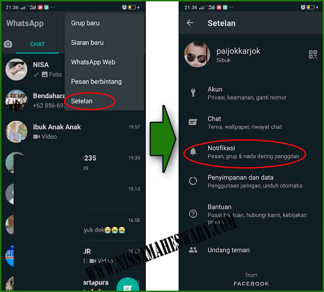 cara menghilangkan pesan wa di layar utama