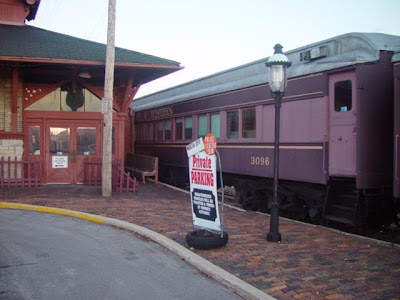 Coach #3096 at the Milwaukee & Madison Railroad Depot in Waukesha, Wisconsin, on November 19, 2001