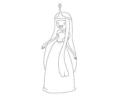 #9 Princess Bubblegum Coloring Page