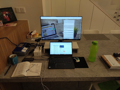 Set up my office on the dining table