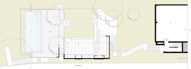 Site plan with modern house