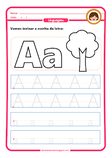 LETRA A: Atividades de alfabeto para homeschooling