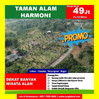 Dijual Kavling Termurah di Bogor Taman Alam Harmoni