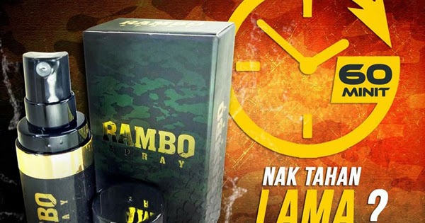 Tahan Lama 2 Minit Terus On Rambo Spray  Koleksi Ubat Kuat Lelaki Terbaik