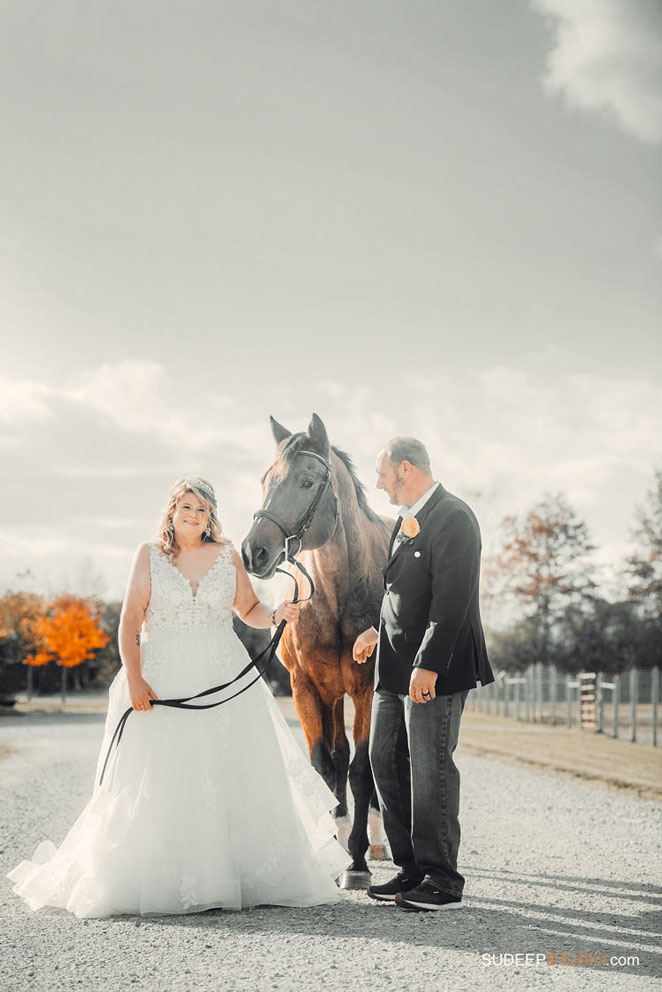 Vintage Barn Wedding Photography in Farm with horses by SudeepStudio.com Dexter Ann Arbor Wedding Photographer