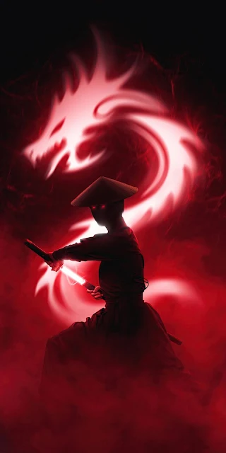 Samurai Dragon Iphone Wallpaper