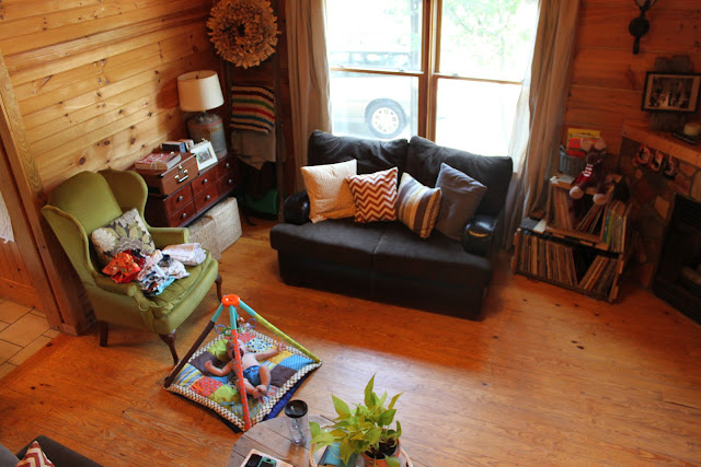 Recycled Interiors: Real Life Home Tour: Living Room