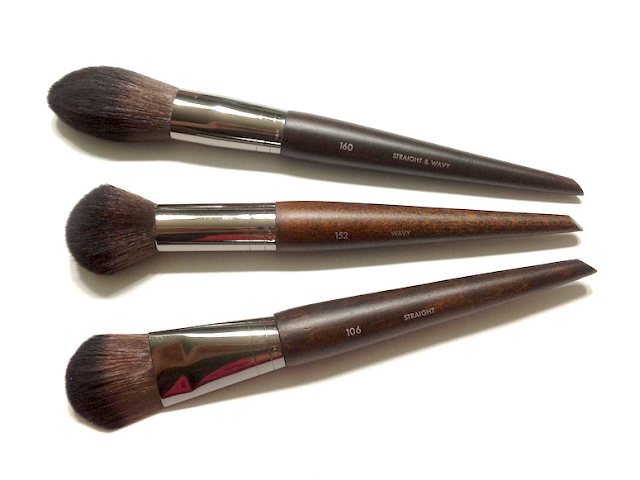 Make Up For Ever brushes Artisan Brush Collection 160 Blush Brush, 152 Medium Highlighter Brush, 106 Medium Foundation Brush