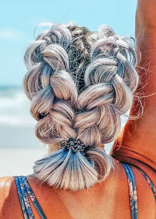 Peinados con trenzas modernas : Recogido aesthetic para pelo corto