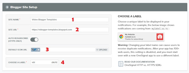 Install Push Notification in Blogger using OneSignal Platform