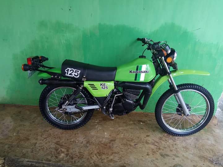 Dijual Trail Klasik Kawasaki KE125 LAPAK MOTOR BEKAS 