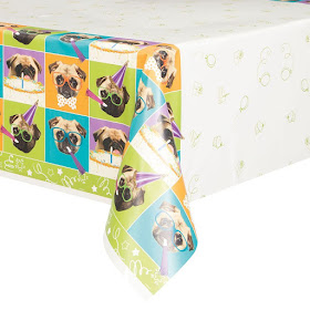 DIsney Puppy Dog Pals inspired party theme-pug tablecloth