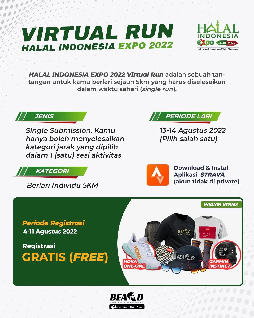 Type 👟 Virtual Run Halal Indonesia Expo â€¢ 2022