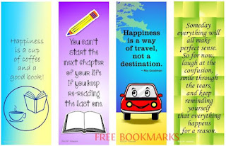 free colored bookmarks