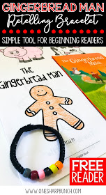 Gear up for Christmas in the classroom with this FREE Gingerbread Man emergent reader and retelling bracelet... the perfect addition to your Gingerbread Man activities and Christmas activities!