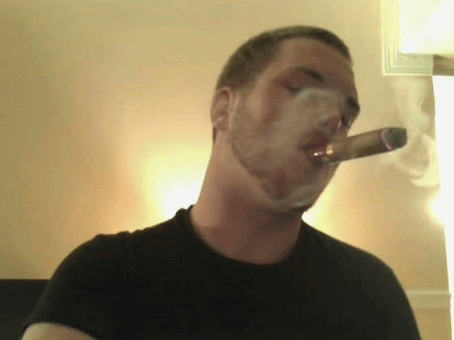 12 Animations of Handsome Cigar Smoking Guys