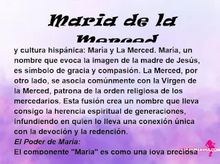 ▷ Significado del nombre Maria de la Merced