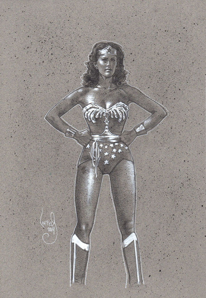 Lynda Carter, Wonder Woman, Artwork © Jeff Lafferty 2014