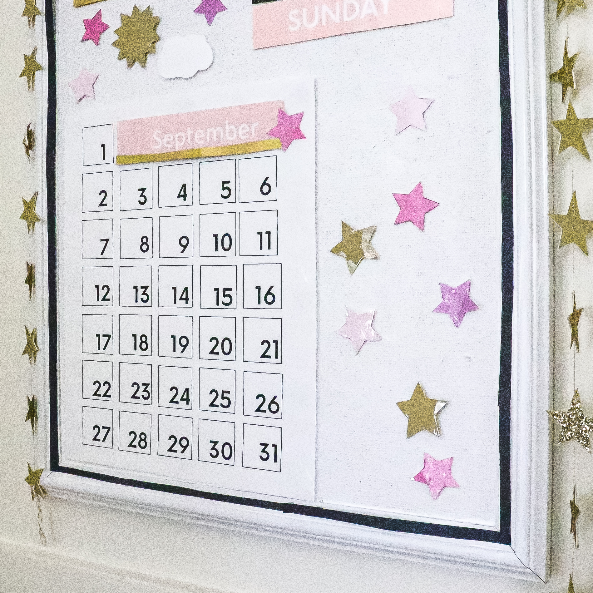 DIY preschool calendar