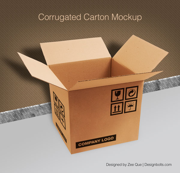 Free PSD Carton Packaging Box Mockup