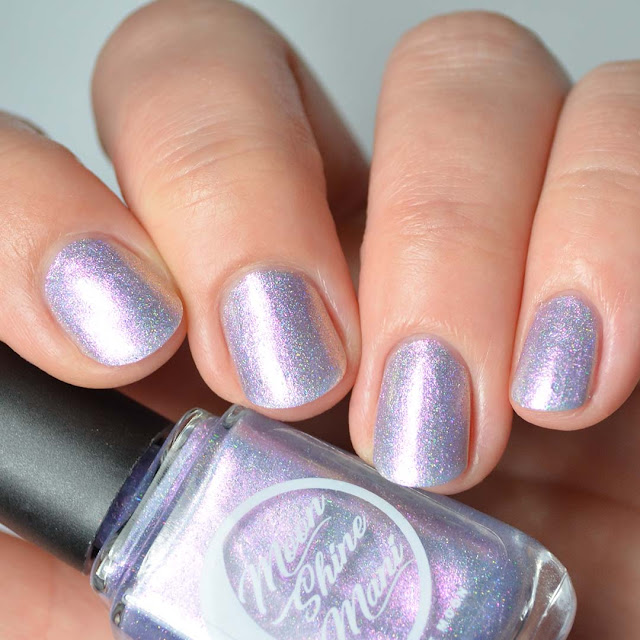 purple holographic chrome nail polish