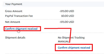 confirm order is received on Paypal