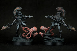 Warhammer Underworlds - Idoneth Deepkin - Cyreni's Razors - Cyreni (front & back)