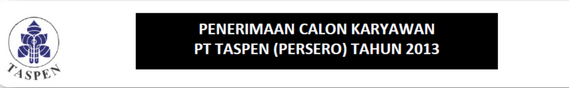 Lowongan Kerja PT Taspen Terbaru