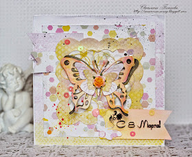 открытка ручной работы с бабочкой
