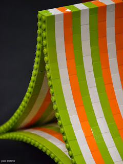 green, orange and white