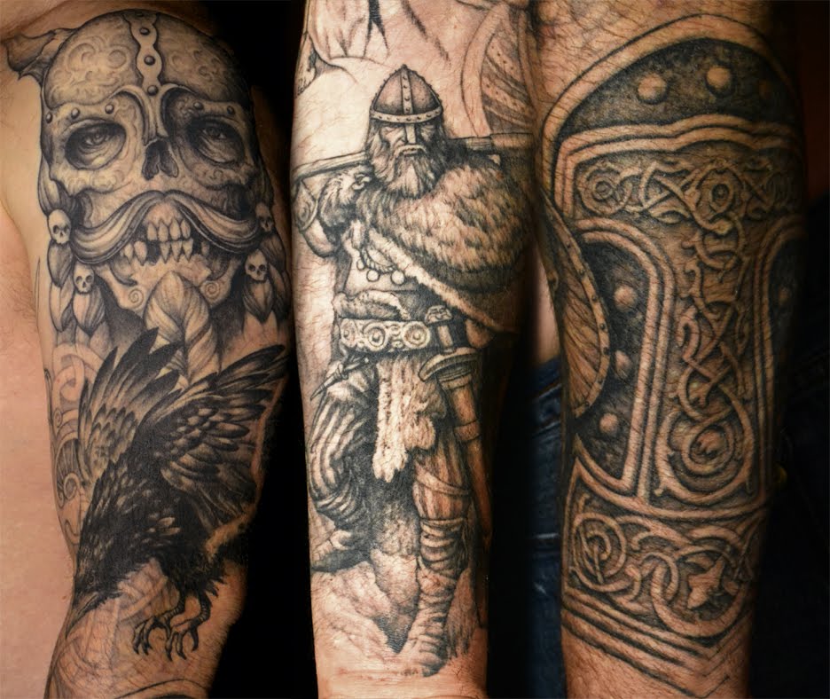 viking sleeve tattoos