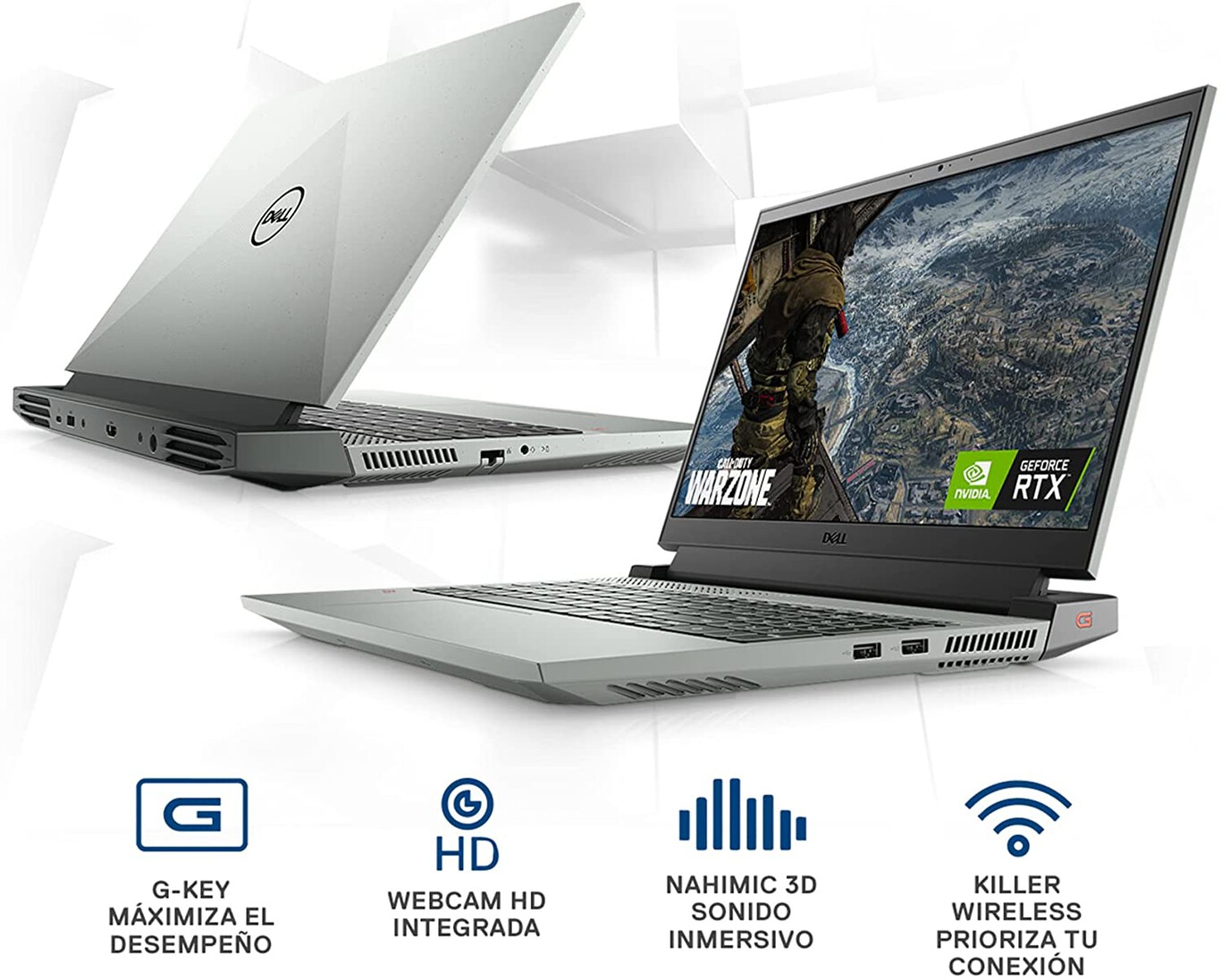 Laptop Dell G5 para gaming con descuento en Amazon México: GeForce RTX 3050, Ryzen 5 y 512GB de SSD