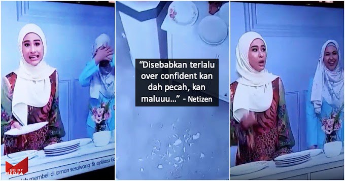 Bila Fouziah Gous Beriya ‘promote’ pinggan tahan lasak, sekali buat demo terus berkecai LIVE TV