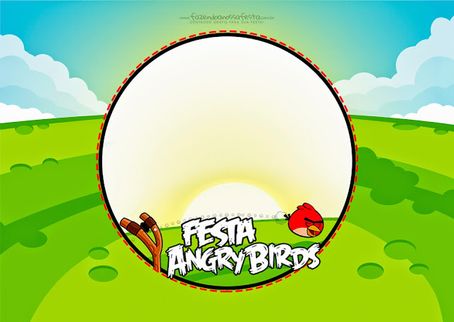 Angry Birds: Free Printable Invitations, Labels or Cards.