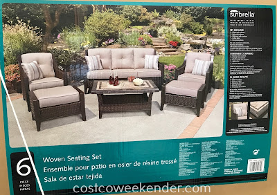Agio 6-piece Woven Deep Seating Set: perfect for a backyard barbecue