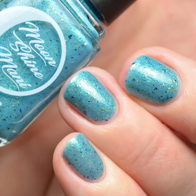 teal shimmer nail polish