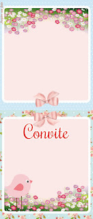 Pink Bird in Shabby Chic Free Printable Labels.