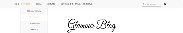Glamour Blogger Template Free Download