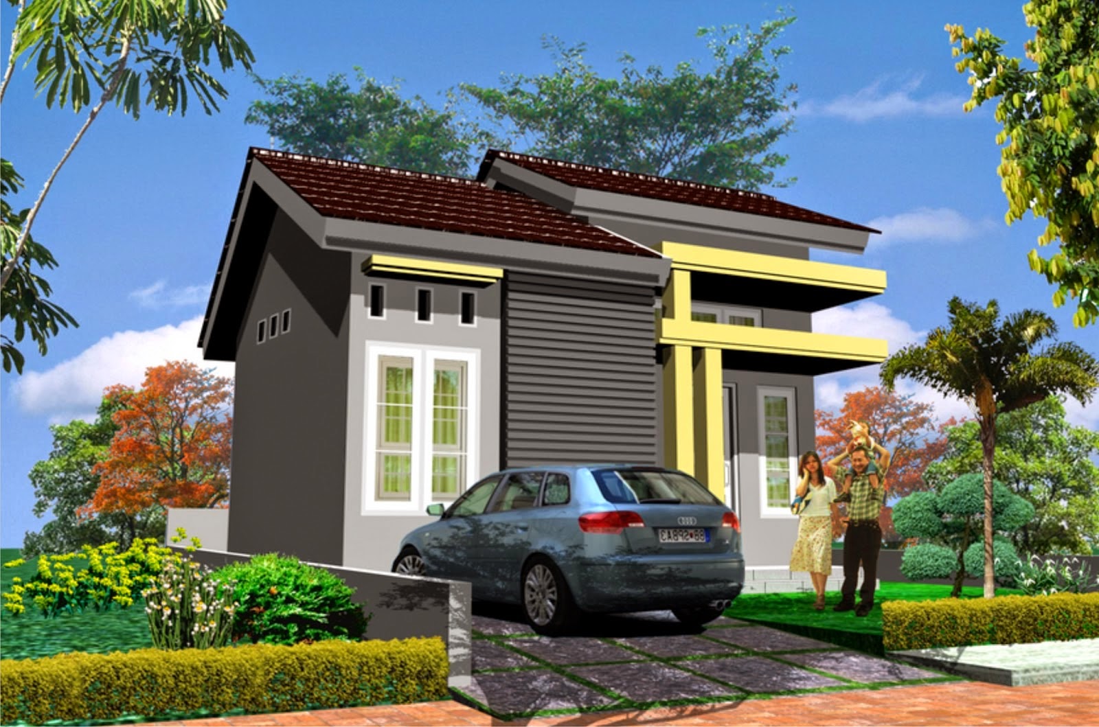 desain rumah tipe 21